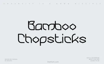Bamboo Chopsticks Font