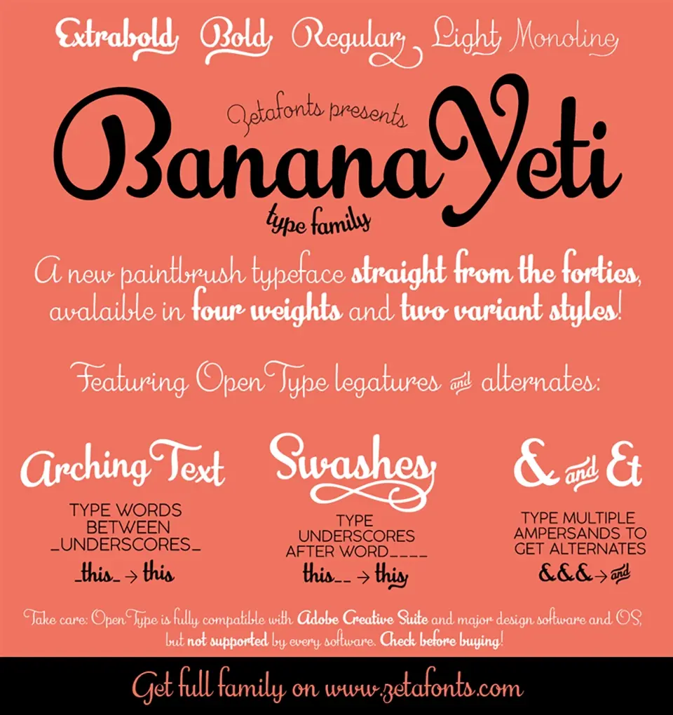 Banana Yeti Font