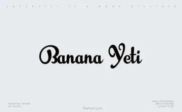 Banana Yeti Font