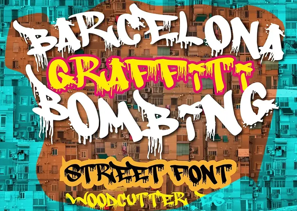 Barcelona Graffiti Bombing Font