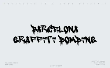 Barcelona Graffiti Bombing Font