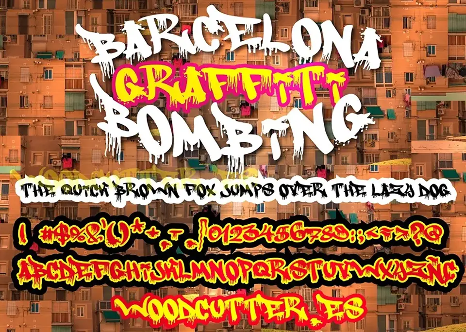 Barcelona Graffiti Bombing Font