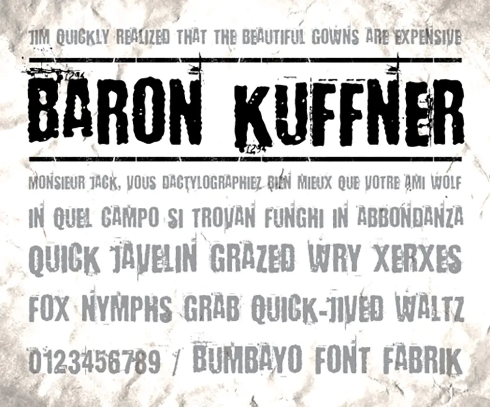 Baron Kuffner Font