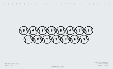 Baseball Letters Font