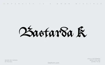 Bastarda K Font