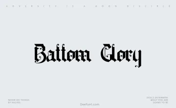 Battom Glory Font