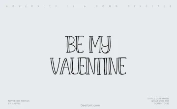 Be My Valentine Font