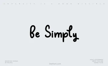 Be Simply Font
