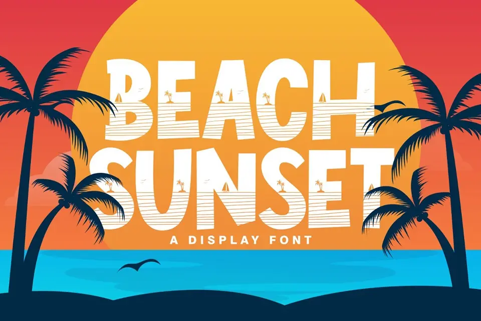 Beach Sunset Font