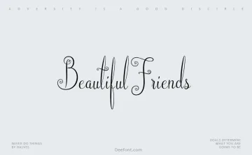 Beautiful Friends Font