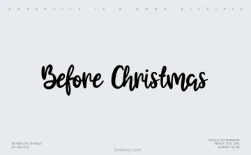 Before Christmas Font