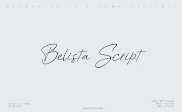 Belista Script Font
