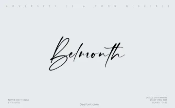 Belmonth Font