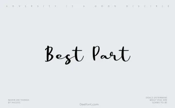 Best Part Font
