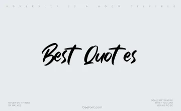 Best Quotes Font
