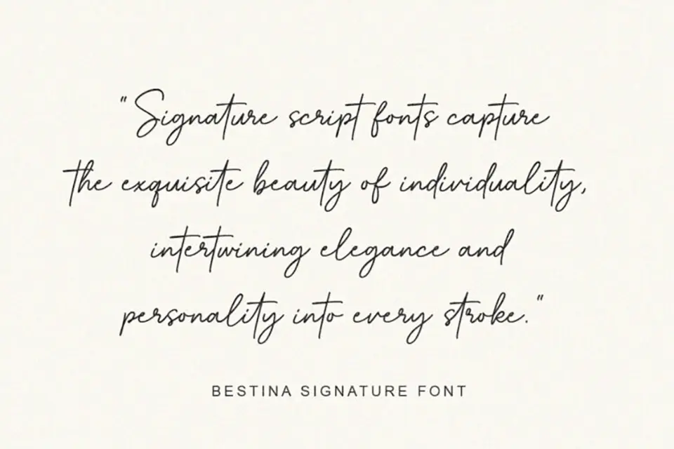 Bestina Signature Font