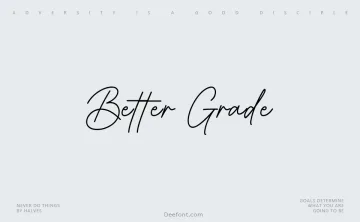 Better Grade Font