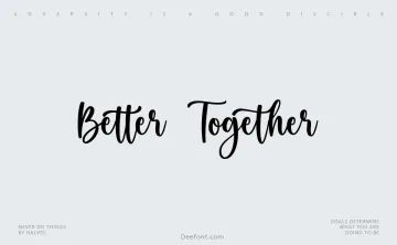 Better Together Font