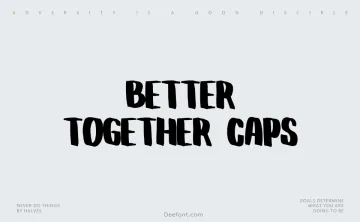 Better Together Caps Font