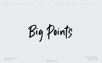 Big Points Font