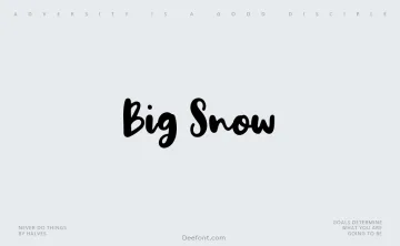 Big Snow Font