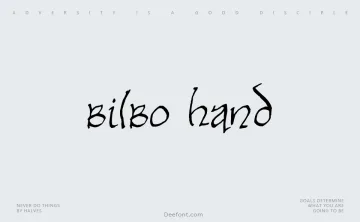 Bilbo Hand Font