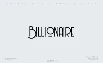 Billionaire Font
