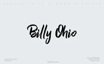 Billy Ohio Font