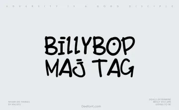 BillyBop Maj Tag Font