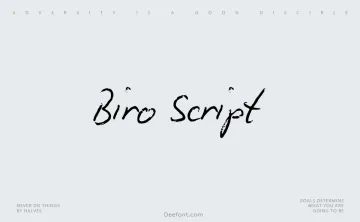 Biro Script Font