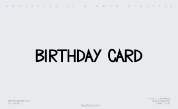 Birthday Card Font