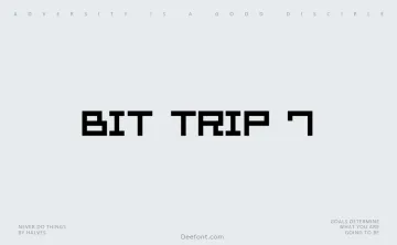 Bit Trip 7 Font