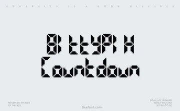 Bittypix Countdown Font
