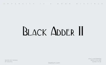 Black Adder II Font