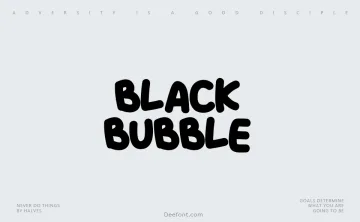 Black Bubble Font