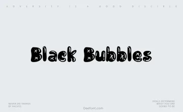 Black Bubbles Font