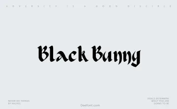 Black Bunny Font