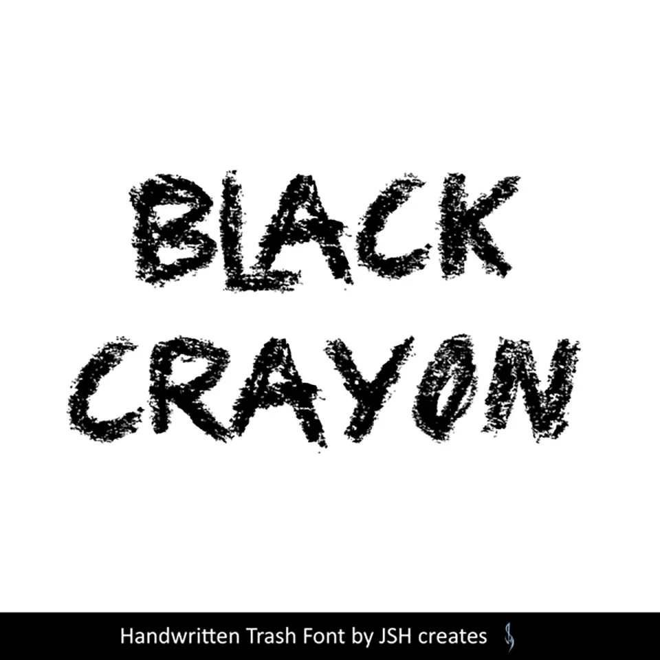 Black Crayon Font