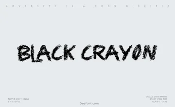 Black Crayon Font