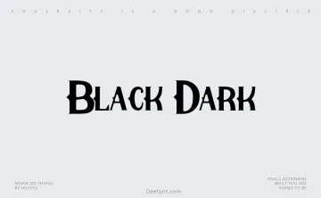 Black Dark Font