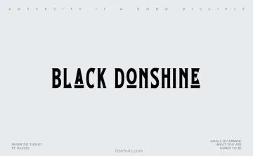 Black Donshine Font