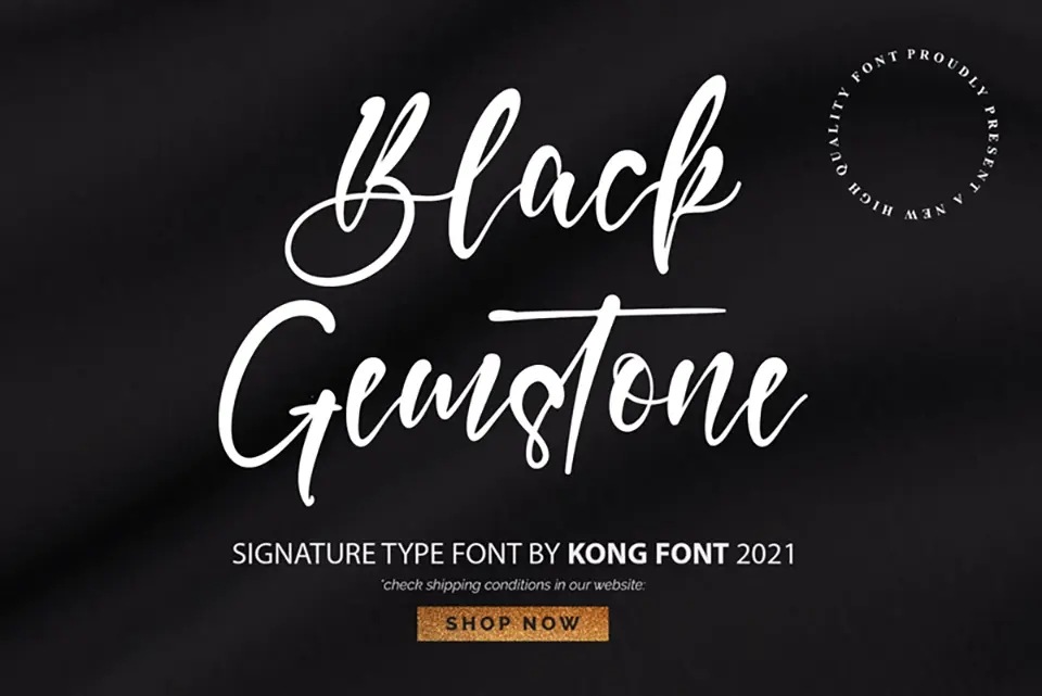 Black Gemstone Font