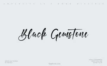 Black Gemstone Font