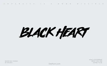 Black Heart Font
