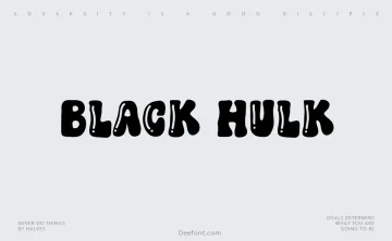 Black Hulk Font
