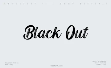 Black Out Font
