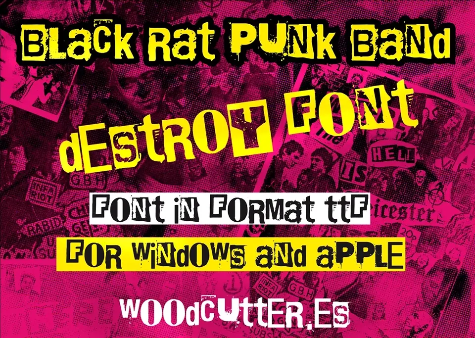Black Rat Punk Band Font