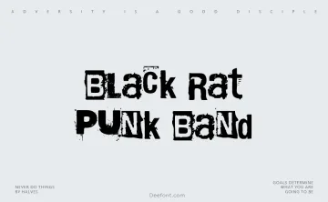 Black Rat Punk Band Font
