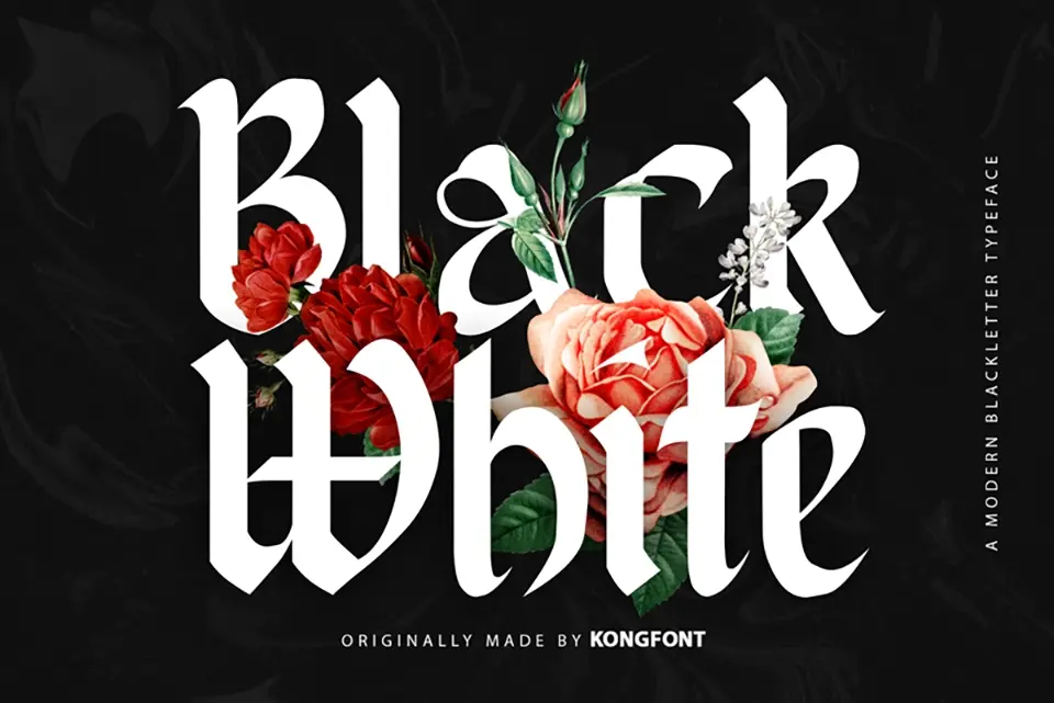 Black White Font