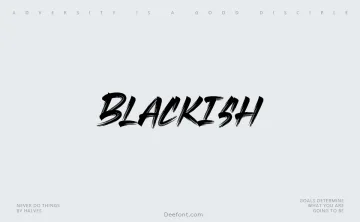Blackish Font